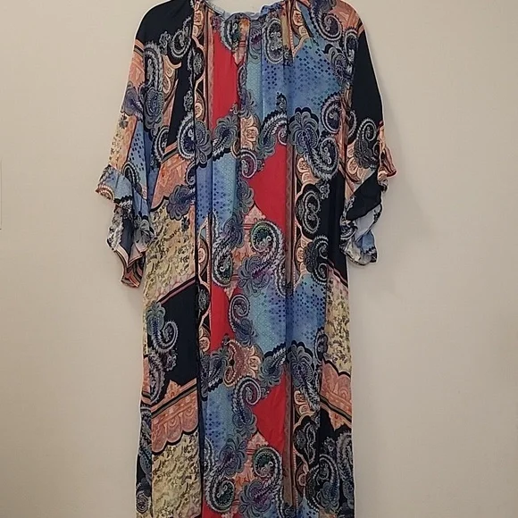 Johnny Was Cordelia Easy Midi Dress Paisley Coastal Sz 1X - Picture 10 of 16